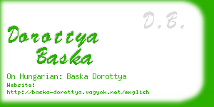 dorottya baska business card